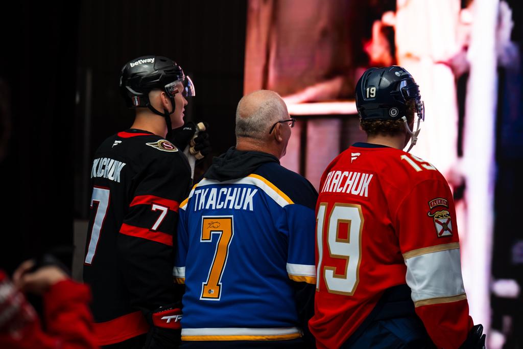 Brady Tkachuk, Keith Tkachuk and Matthew Tkachuk. 