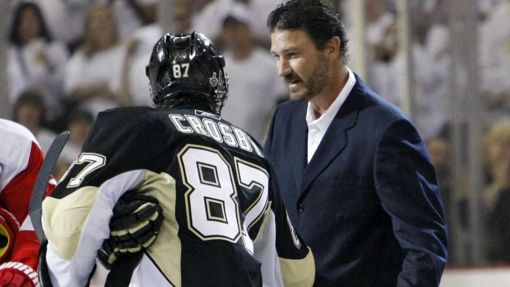 Sidney Crosby and Mario Lemieux. 