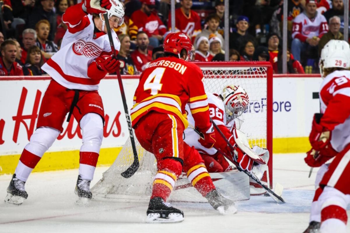 Rasmus Andersson vs. the Red Wings. 