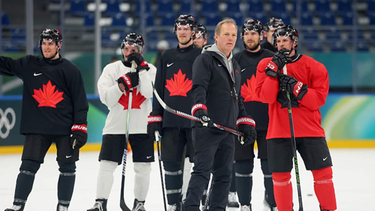 Team Canada at practice. 