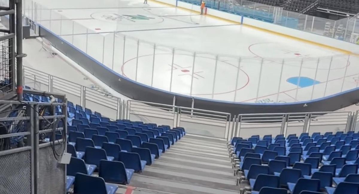 Seating in Milan arena. 