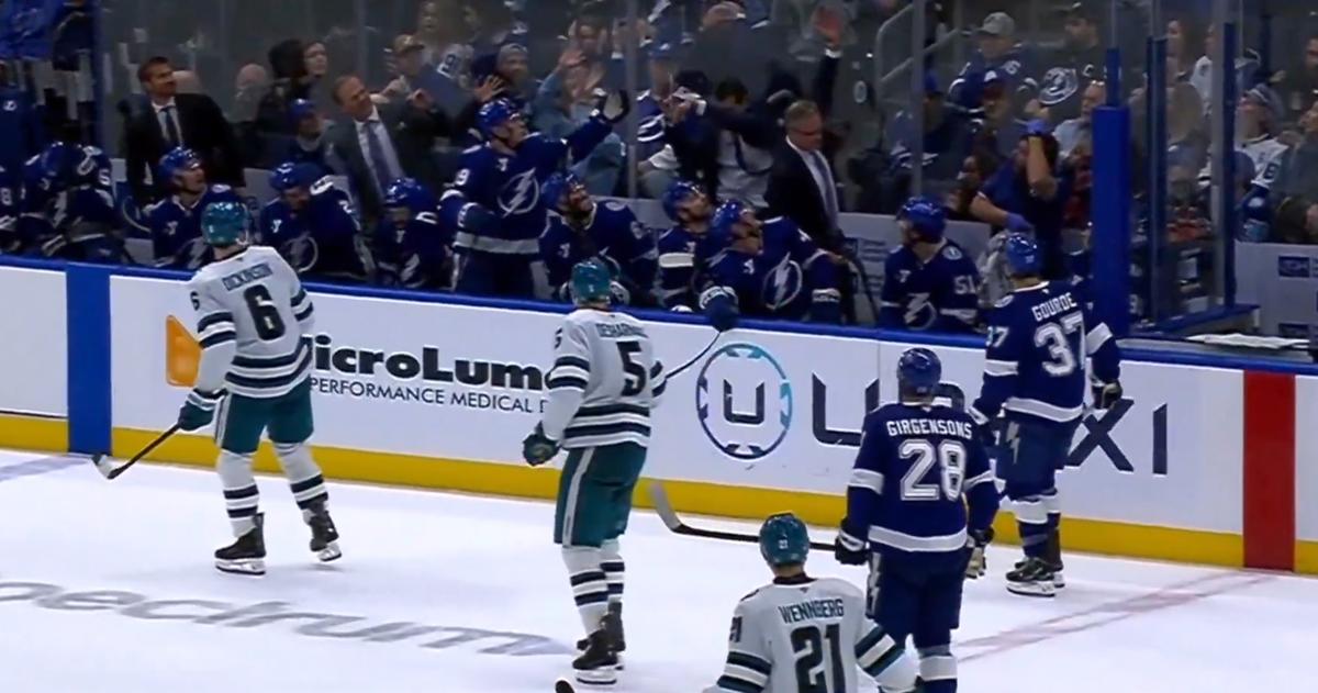 Penalty on the Lightning's bench. 