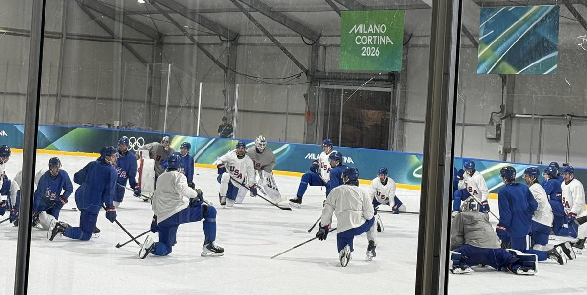 Team USA at practice on Wednesday. 
