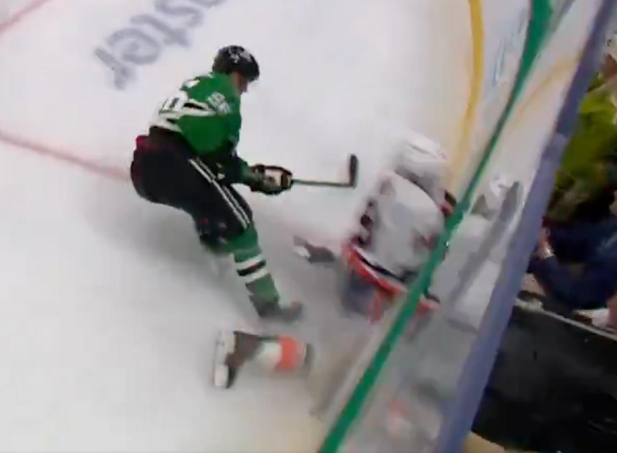 Mikko Rantanen's hit on Alexander Romanov 