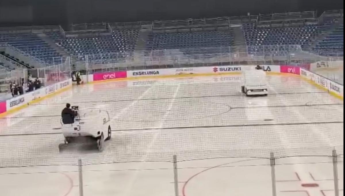 Hockey arena in Milan. 