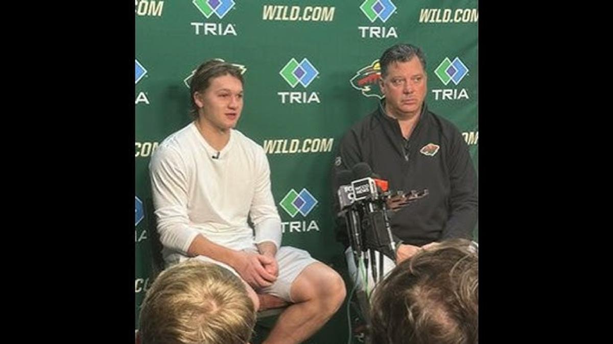 Kirill Kaprizov and Bill Guerin 