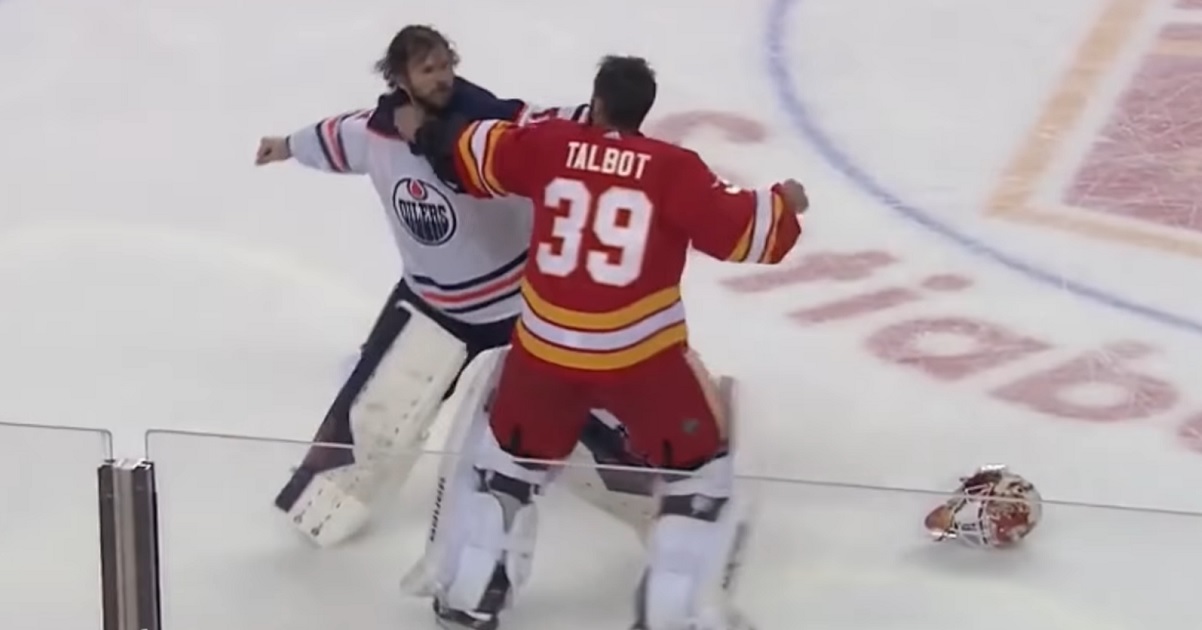 Mike Smith and Cam Talbot drop the gloves for the first goalie fight in years!