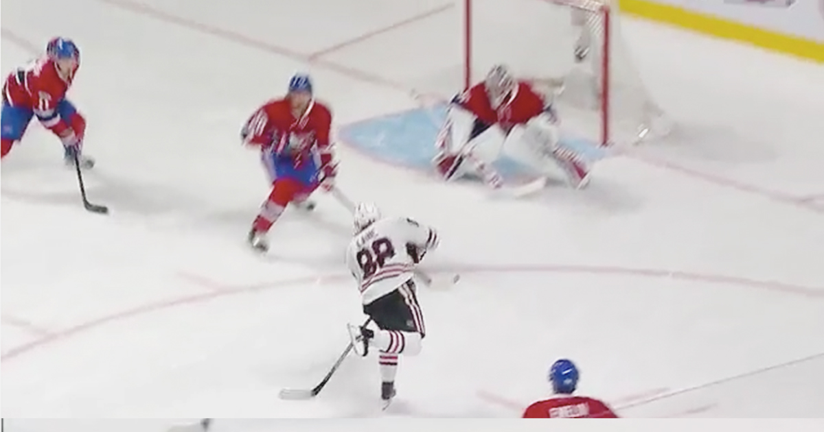 Must see: Kane opens scoring with precise wrister past Price