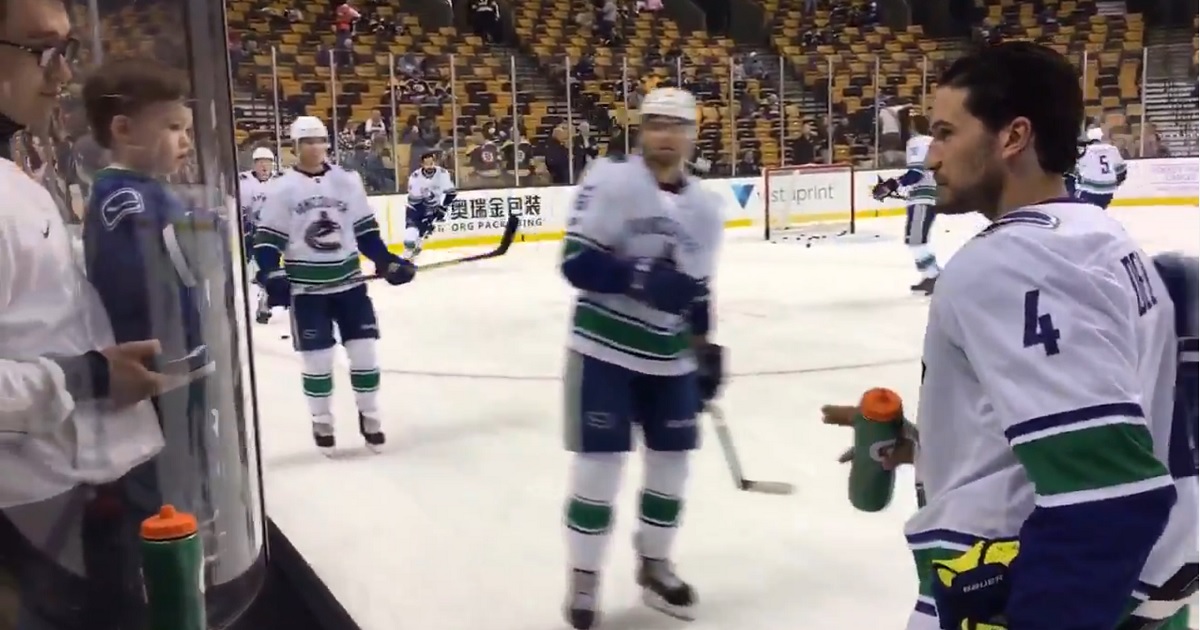NHL veteran's attempt to make a kid smile backfires horribly. 