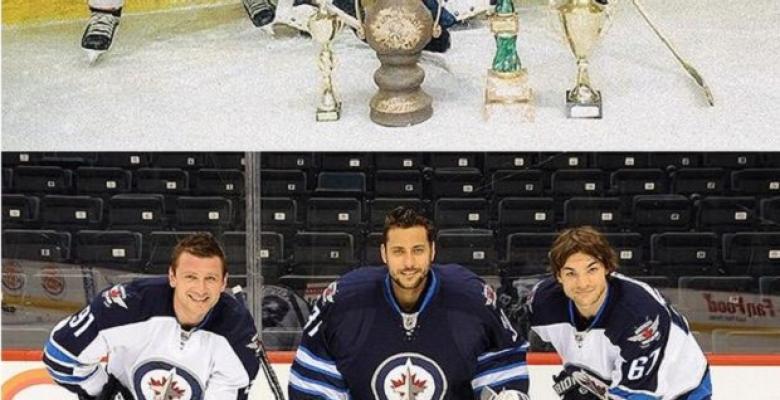 (Photos): Three NHL teammates recreate a photo from their childhood.