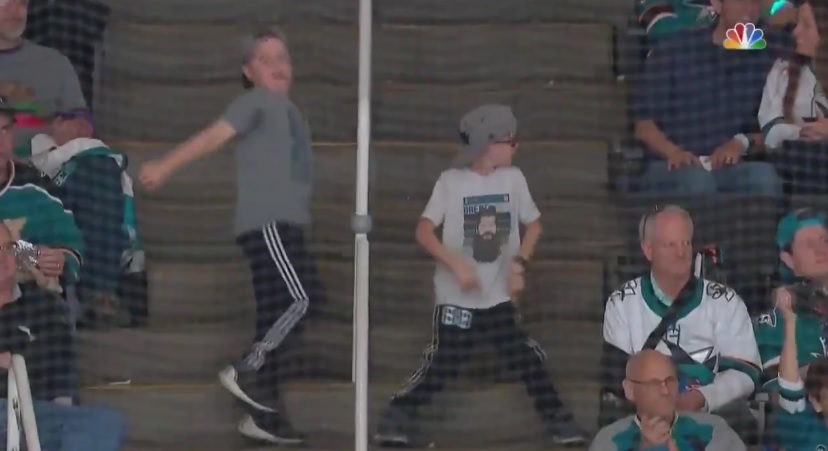 Nate Pavelski and Jagger Burns steal the show from their dads in Game 1.