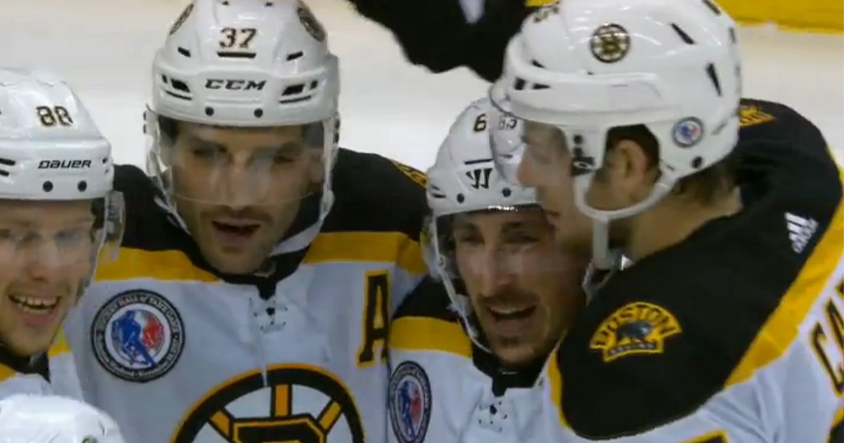 Marchand returns from injury and helps the Bruins take the lead.