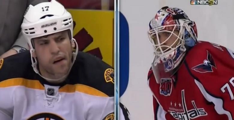 Video: Lucic takes a run at Holtby Capitals respond.