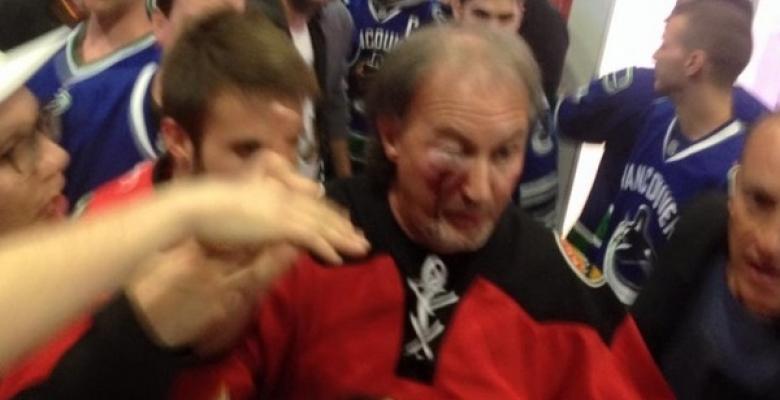 VIDEO: Two violent fights erupt between Calgary and Vancouver fans!