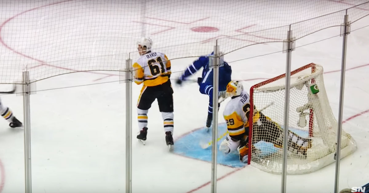 Must See: Scary moments as Marc-André Fleury took a skate to the throat!