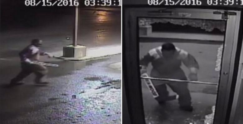 Police release security video of goalie robbing a liquor store!