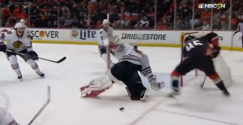 VIDEO: Corey Crawford embarrasses himself by embellishing.