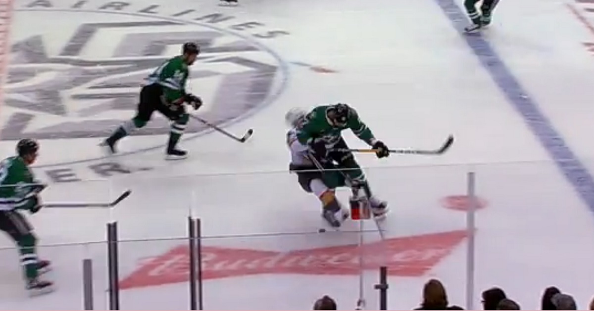 Radulov welcomes the Golden Knights to the NHL with a monster hit.