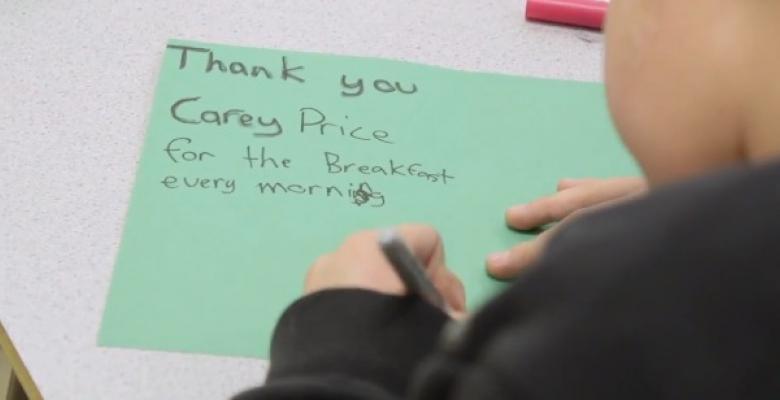 (VIDEO): Carey Price receives touching visit from hometown boy.