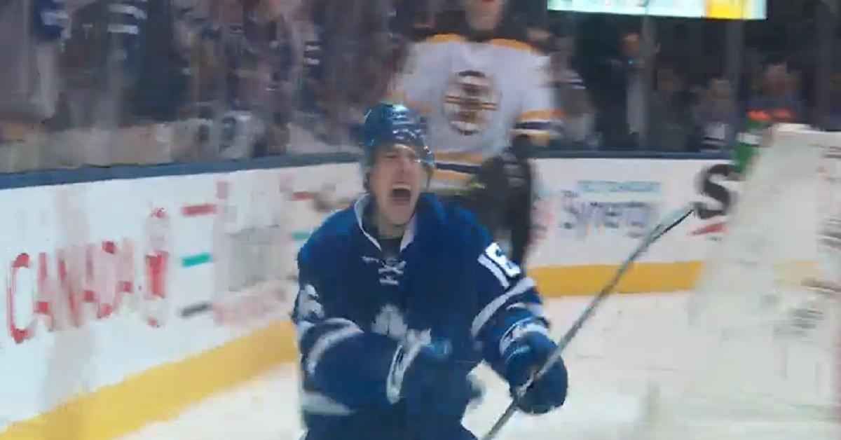 Watch: Marner scores his first career goal!