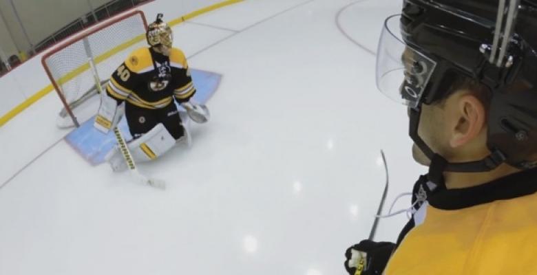 (GoPro Video): Patrice Bergeron one-on-one versus Tuukka Rask!