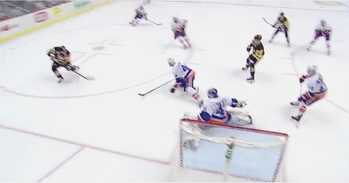 MUST SEE: Crosby's tough-angle finish