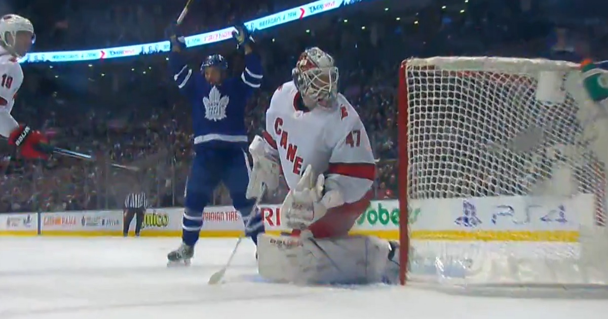 James Reimer gets pulled after just 5 minutes against his former team.