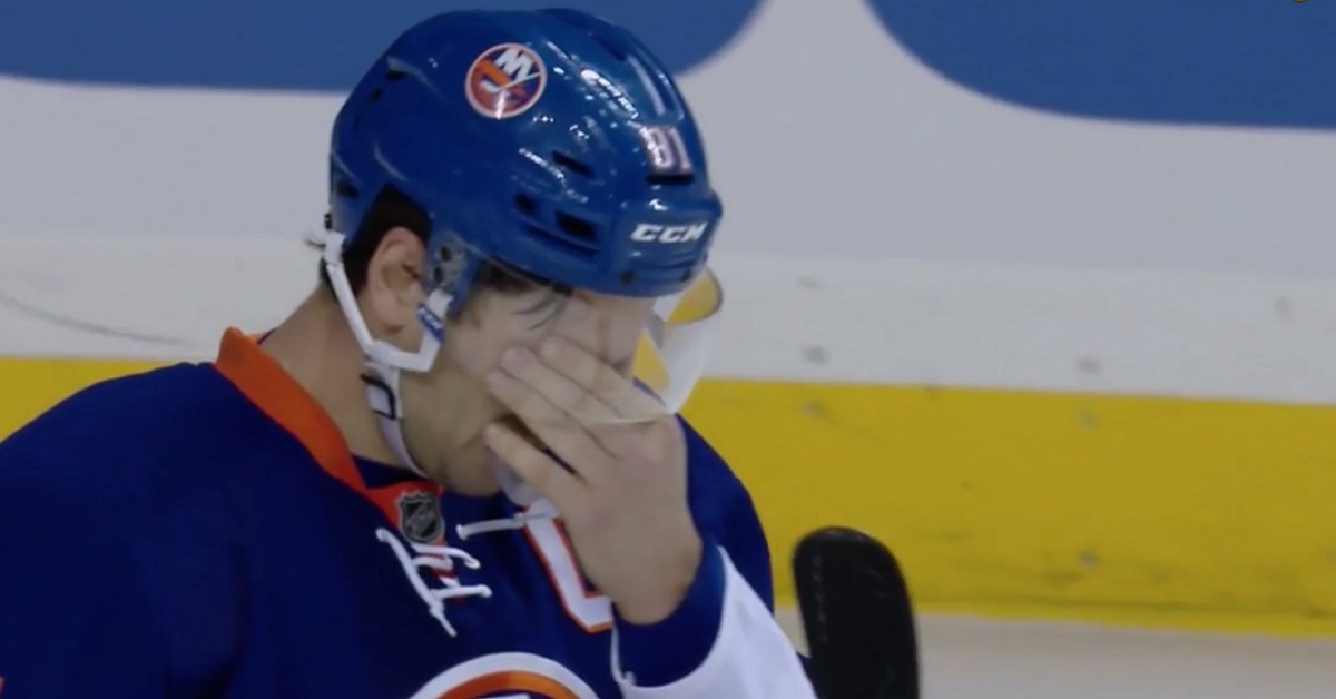 John Tavares can't believe his own eyes after being absolutely robbed on Wednesday night!