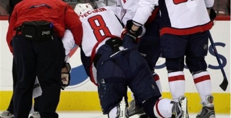 (VIDEO): Alex Ovechkin takes a hard slapshot right in the nuts!