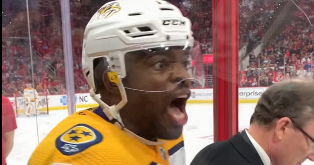 Subban snaps in the penalty box during preseason game!