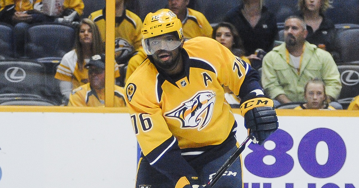 P.K. Subban picks up a shorty for the Nashville Predators.