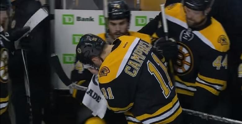 Vidoe: Bolts take out two different Bruins with a puck to the face!