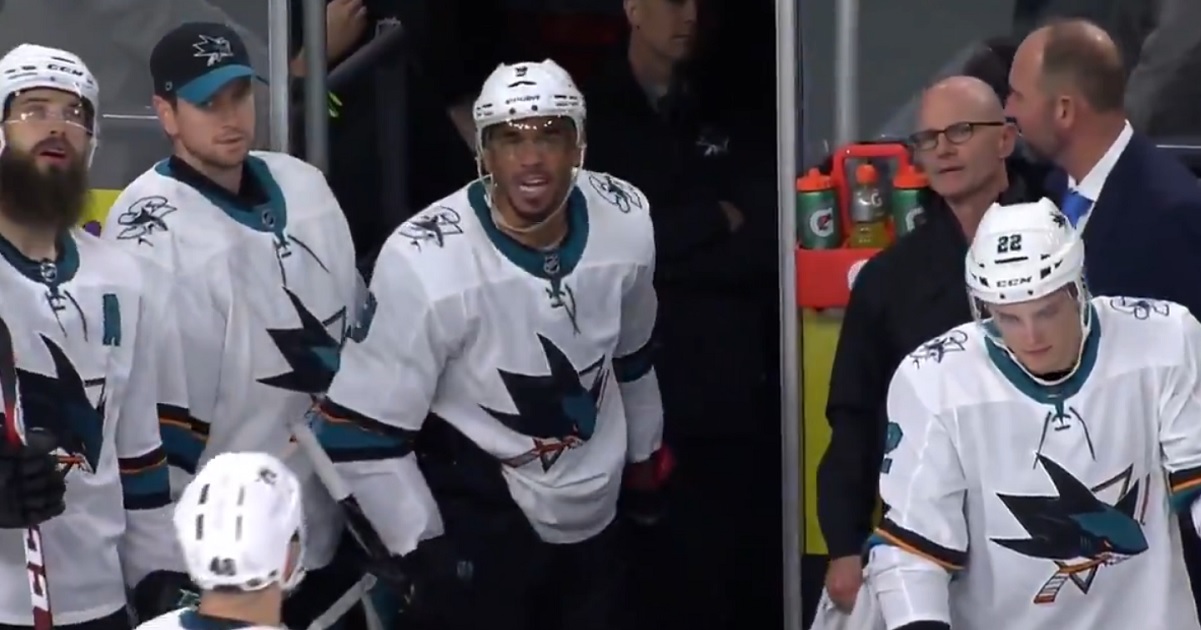 Evander Kane slashes and shoves a linesman in final preseason game.