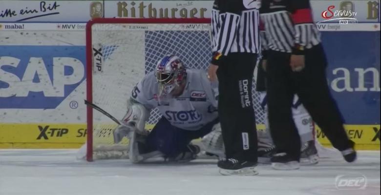 OOPS! Former NHL goalie goes all Willie Beamen in the middle of a game!