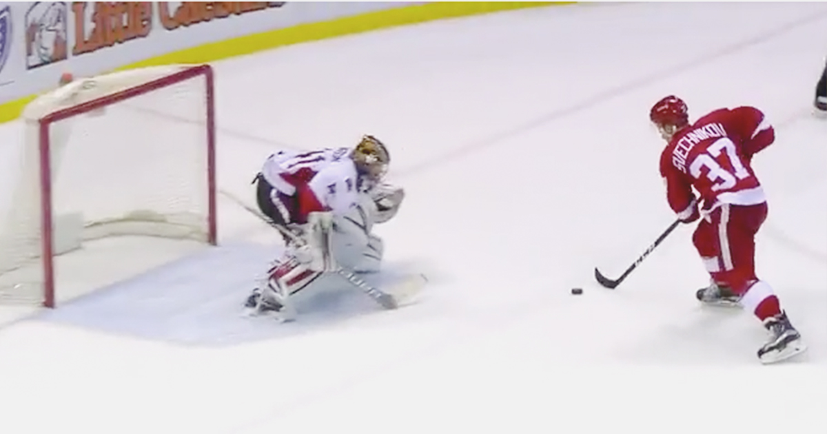 MUST SEE: Goal of the Night - Evgeny Svechnikov on his NHL debut!