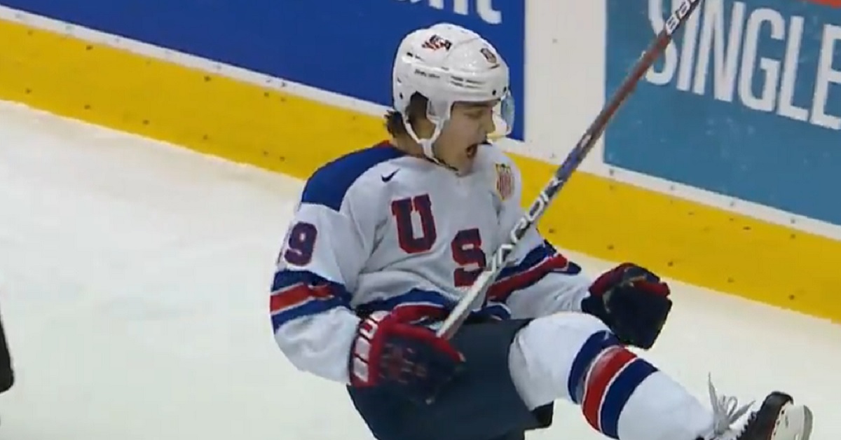 Must See: Clayton Keller opens the scoring for Team USA with a beautiful move.