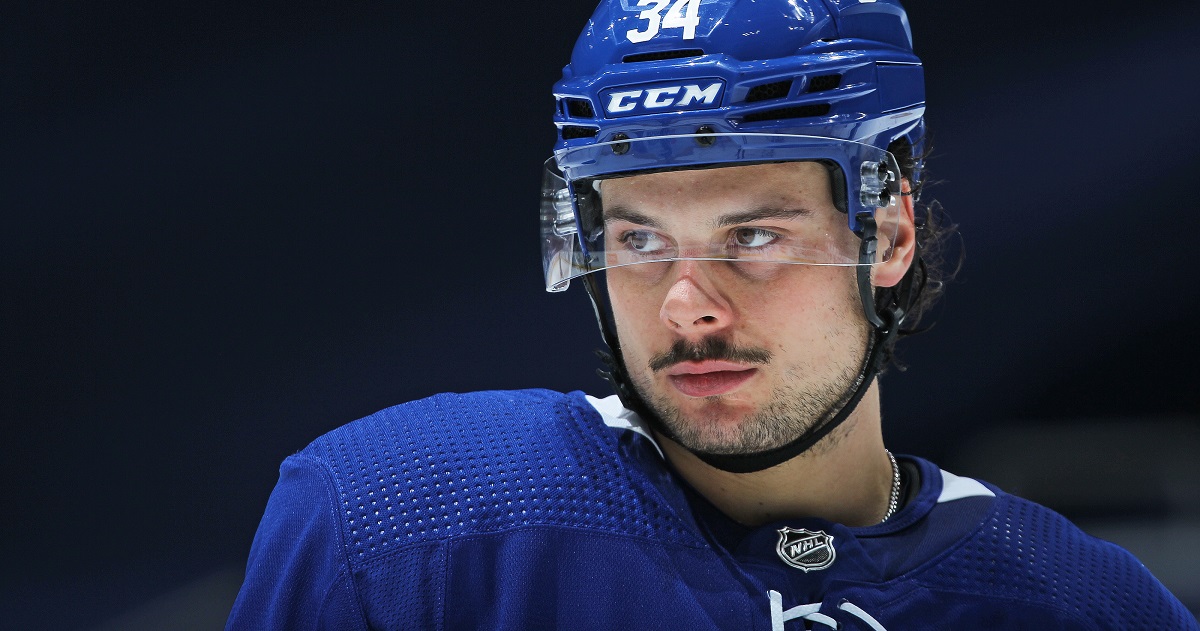 Auston Matthews scores his first goal of the 2021 Stanley Cup Playoffs.