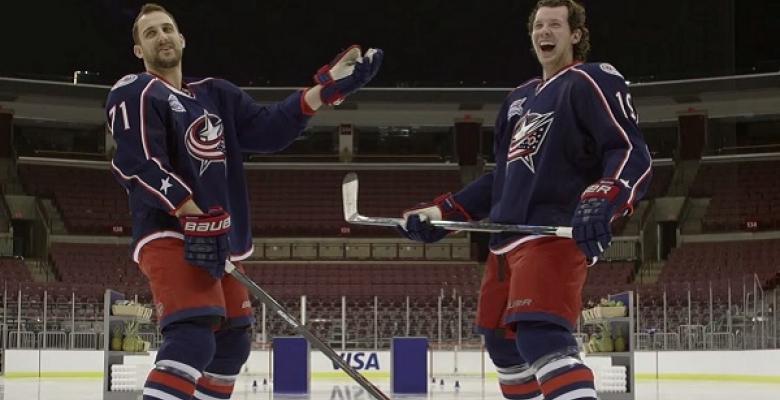 Video: Hilarious blooper reel as NHLers mess up their lines.