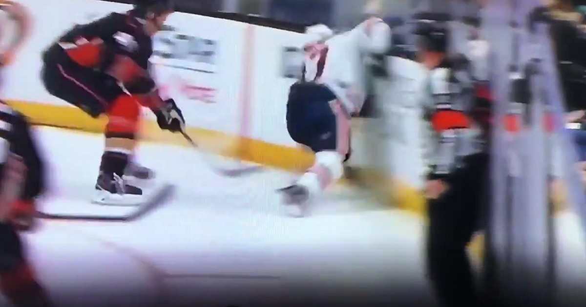 Kesler drills McDavid from behind right in front of the referee with no call.