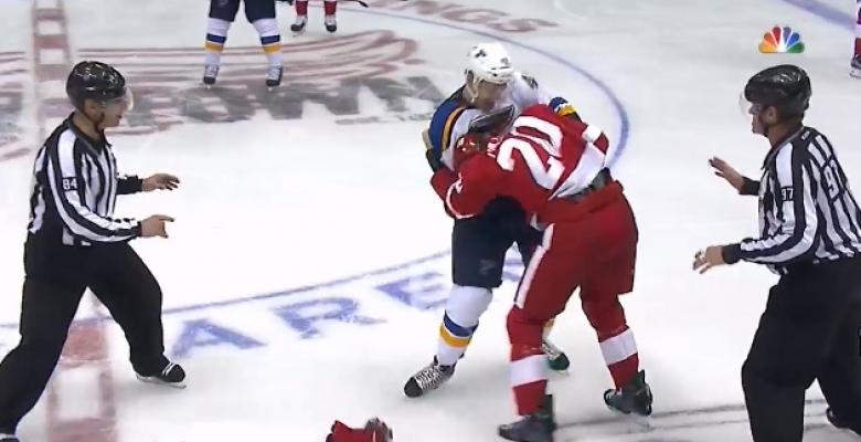 (VIDEO): Drew Miller fights to defend himself after a big hit!