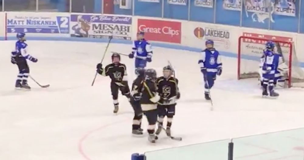 10-year-old pulls Lacrosse goal during game! 