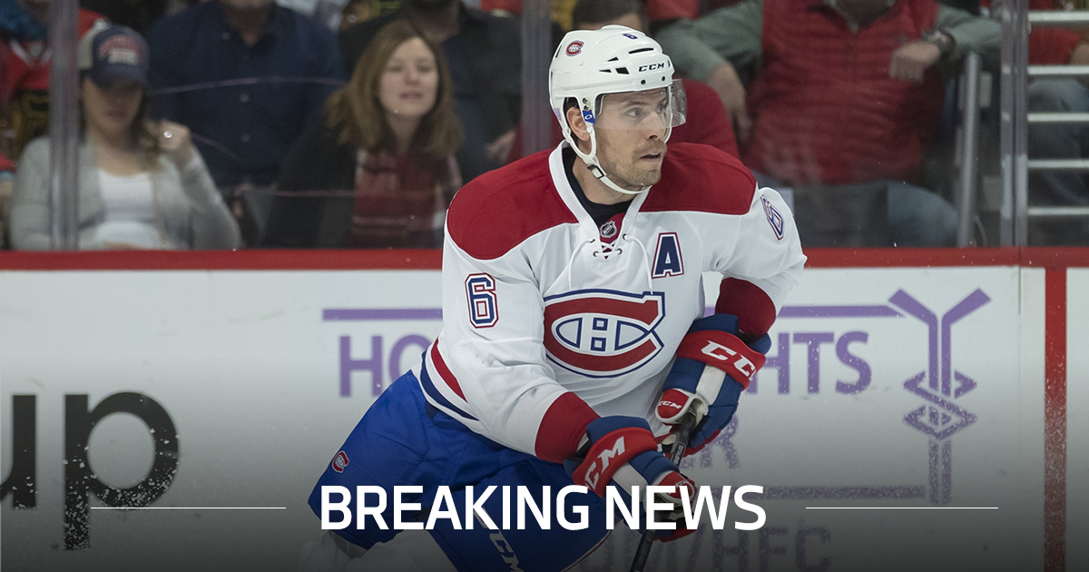 Breaking: Shea Weber out of the lineup tonight!