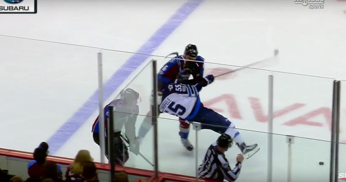 Zadorov completely destroys Scheifele and all hell breaks loose!