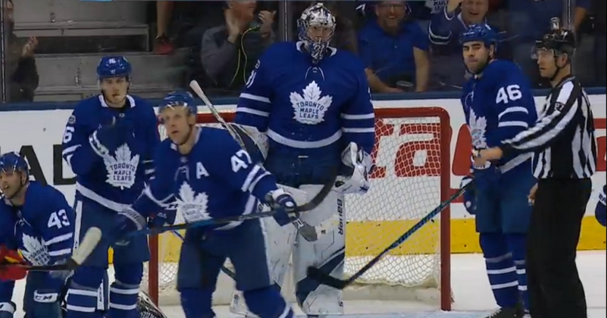 Must see: Andersen makes a sprawling glove save for one of his best of the year.