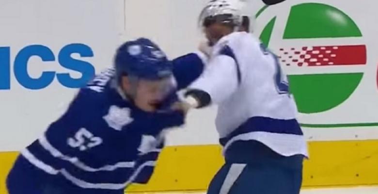 Fight of the week: Brown vs Carrick slug it out.