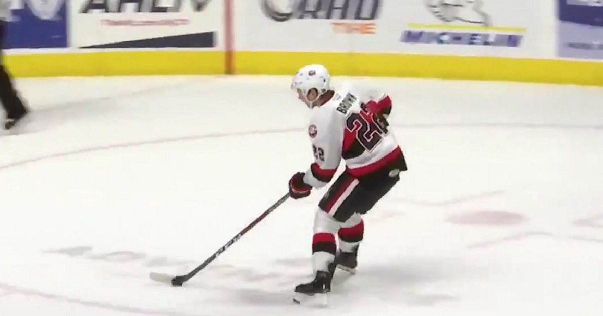 Logan Brown gets the game on his stick just hours after his grandfather dies.
