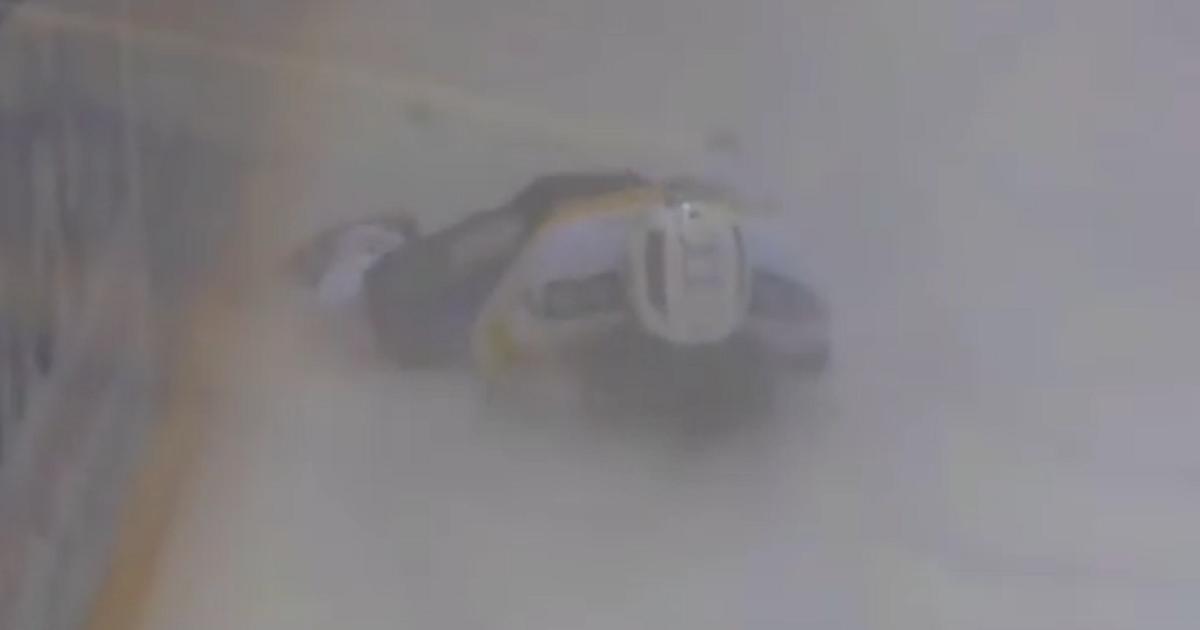 Former NHLer takes out his opponent with a slash to the face.