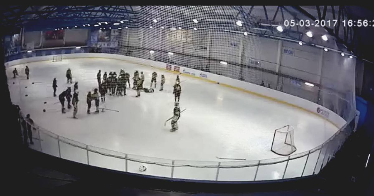 Violent brawl caught on security cam shows true hate between teams.