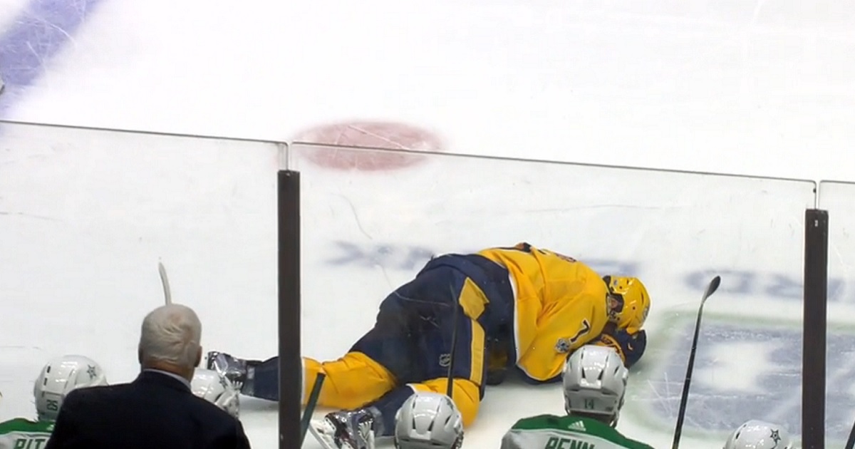 Breaking: Hanzal gets a major after destroying Weber with huge hit to the head.