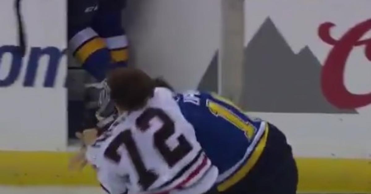 Artemi Panarin and Scottie Upshall drop the gloves!